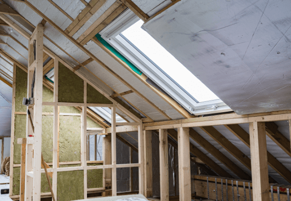 unfinished loft conversion project